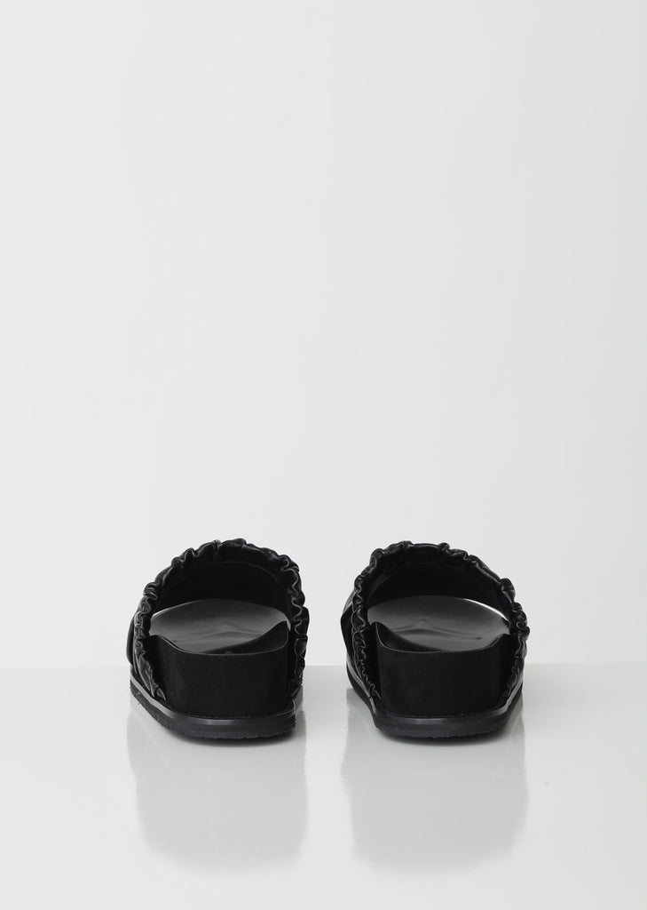 Platform Leather Slides