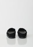 Platform Leather Slides