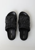 Platform Leather Slides