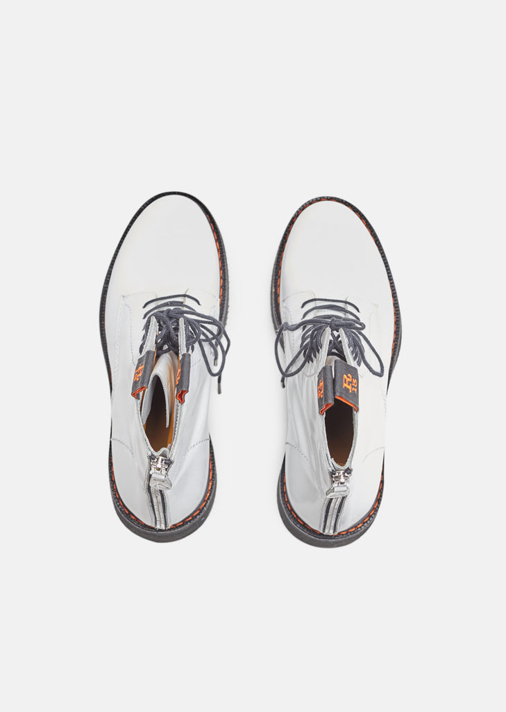 Single Stacked Lace-Up Boots