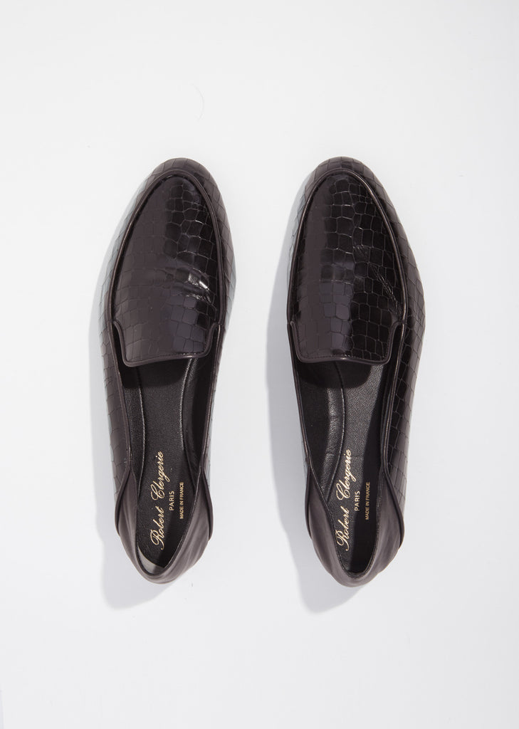 Fani Croc Embossed Loafer