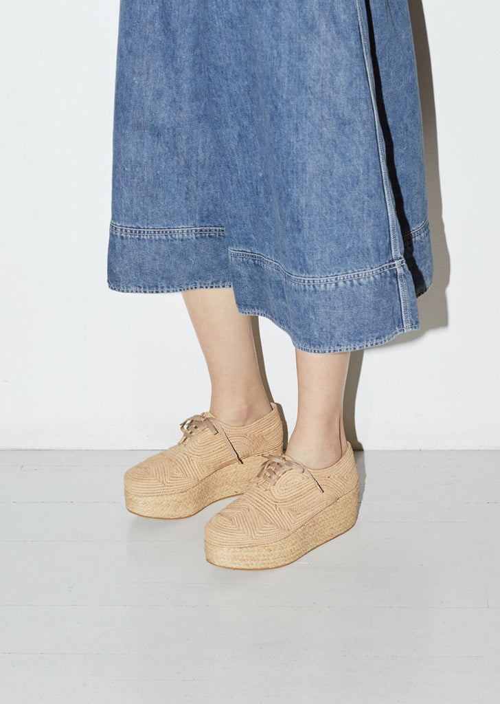 Pinto Raffia Platform Oxford