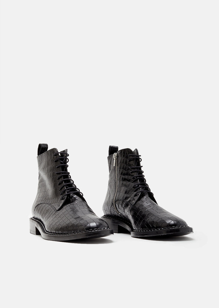 Jacen Croc Lace Up Boots