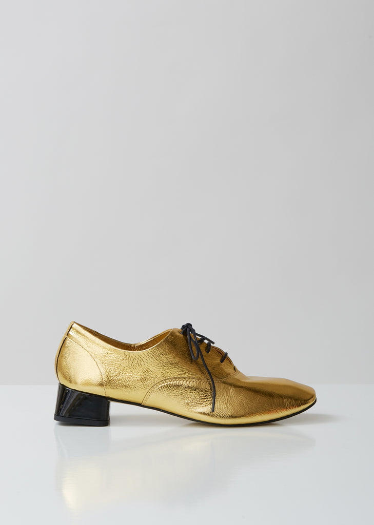 Mark Lace up Gold + Patent heel