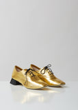 Mark Lace up Gold + Patent heel
