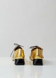 Mark Lace up Gold + Patent heel