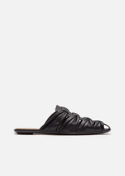 【2plan】Moros leather slides Miz Mooz Leather Double Band Slide Sandals - Florra - QVC.com