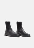 Fara Knit Leather Ankle Boots