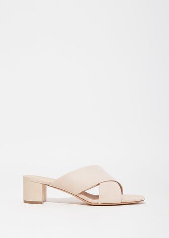 Suede Cross Strap Heels