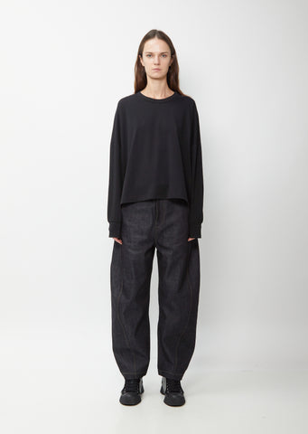 Longsleeve Cotton T-Shirt — Black