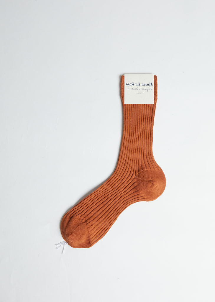 Ribbed Socks — NL043 Ruggine