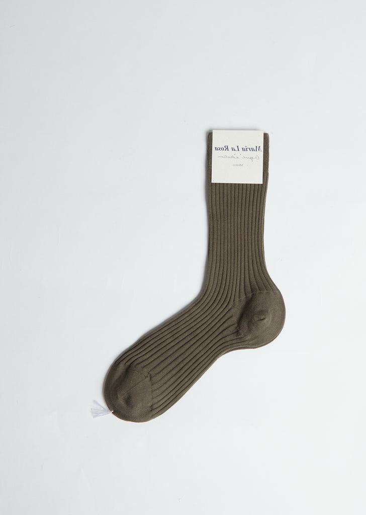 Ribbed Socks — NL023 Anis