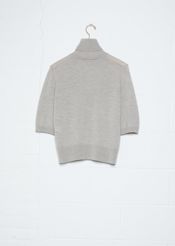 Inber Short Sleeve Roll Neck – Biscuit
