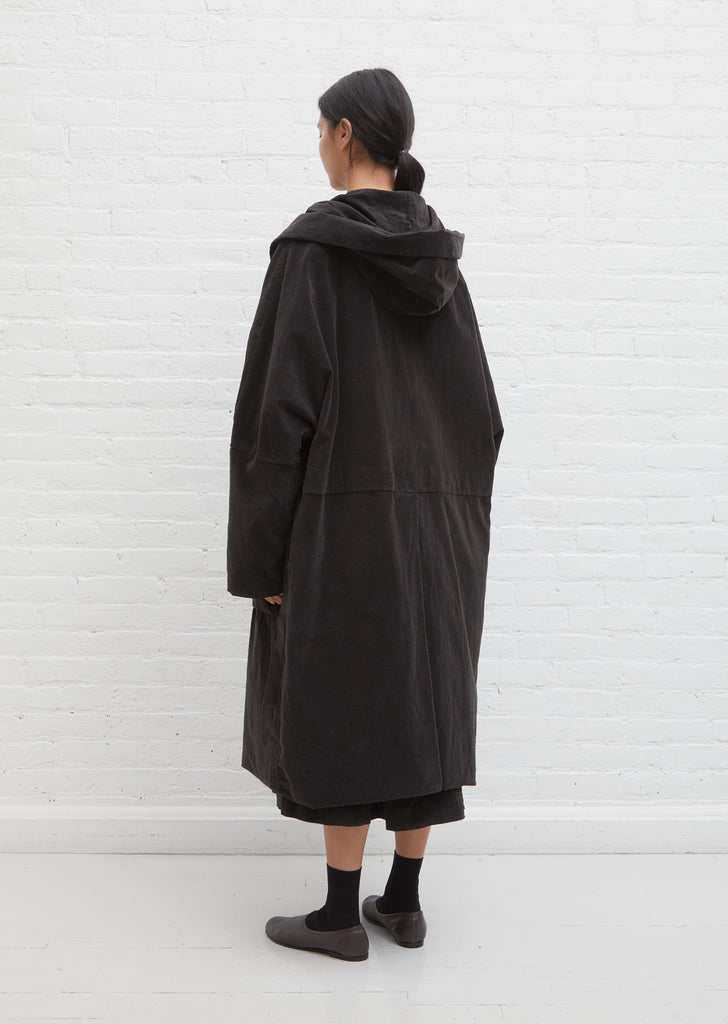 Velvet Hooded Coat
