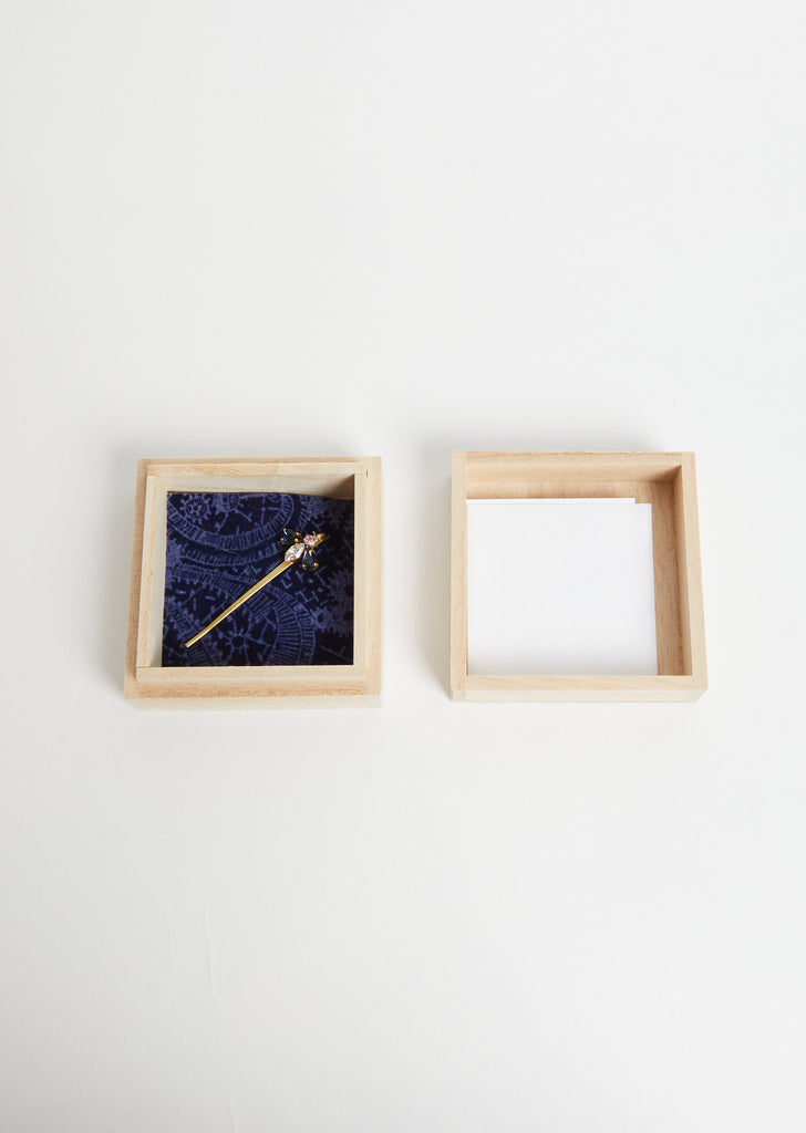 Bee Hair Pin — Crystal Navy