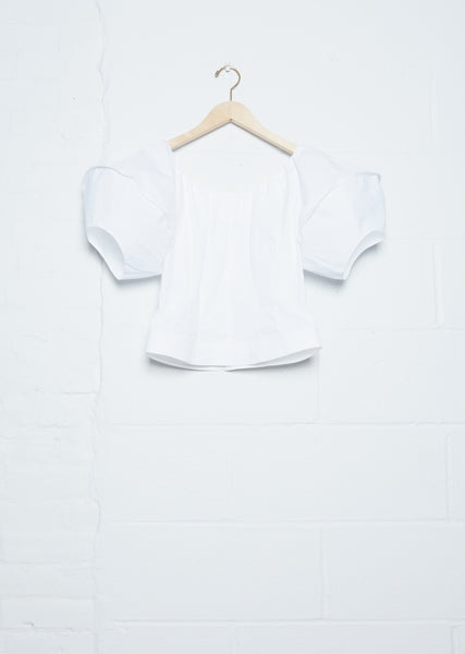 forme 2025 Puff Sleeve Blouse ホワイト Zara Embroidered Puff-Sleeve Blouse — UFO No More