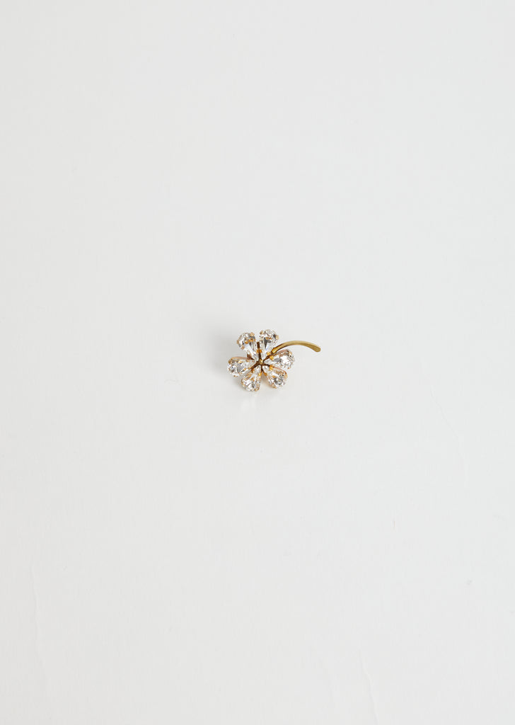 Large Clover Brooch — Crystal