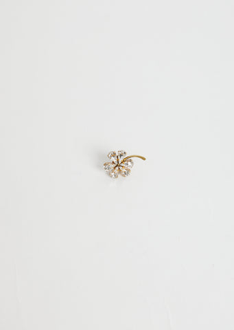 Large Clover Brooch — Crystal