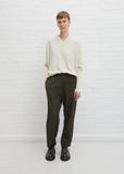 Linen & Wool Fab Pant — Kaki