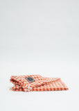 Labra Quadra Natte Scarf — Orange/White