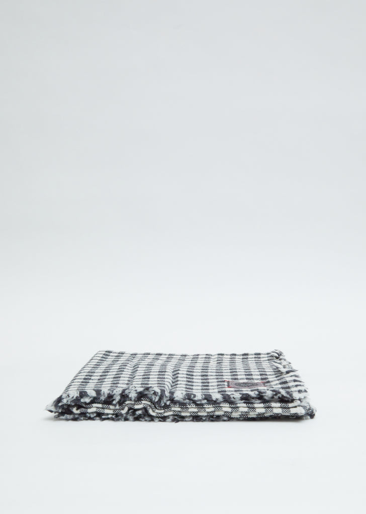 Labra Quadra Natte Scarf — Charcoal/White