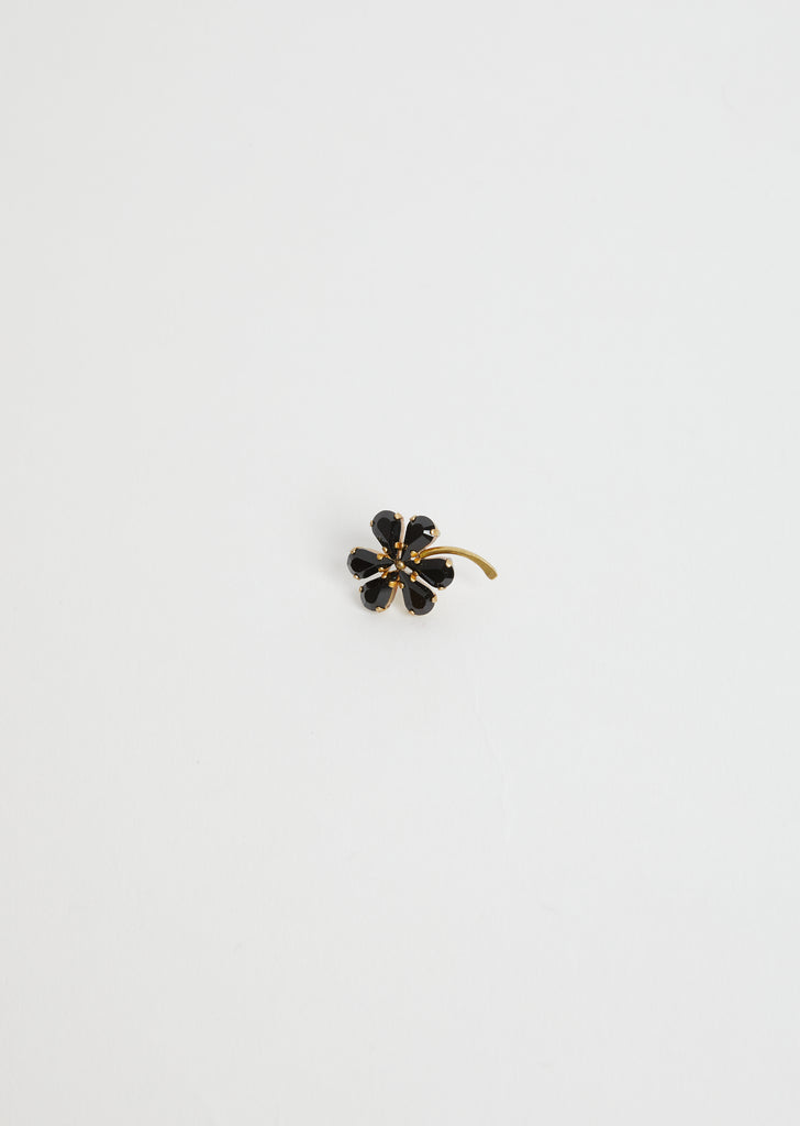 Large Clover Brooch — Black