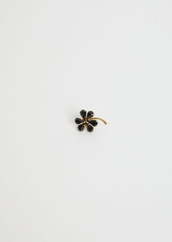 Large Clover Brooch — Black