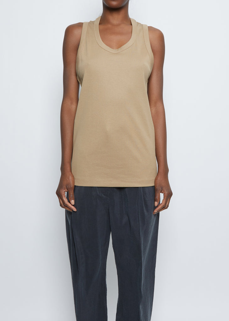 Rib Tank Top — Camel