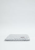 Labra Quadra Natte Scarf — Light Grey/White