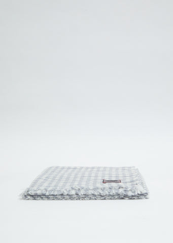 Labra Quadra Natte Scarf — Light Grey/White