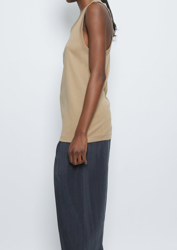 Rib Tank Top — Camel