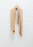 Labra Quadra Natte Scarf — Camel/White