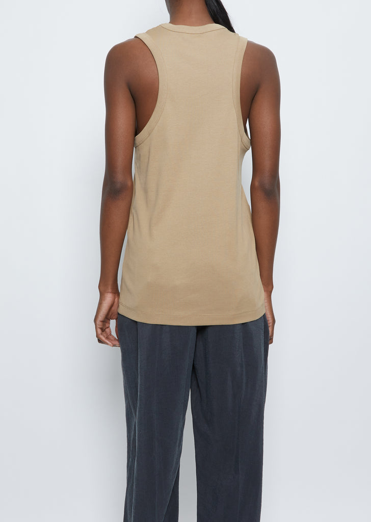Rib Tank Top — Camel