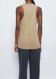 Rib Tank Top — Camel