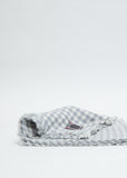 Labra Quadra Natte Scarf — Light Grey/White
