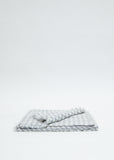 Labra Quadra Natte Scarf — Light Grey/White