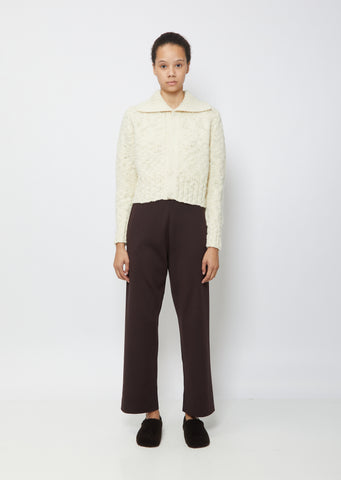 Wool Knit Short Cardigan