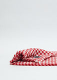 Labra Quadra Natte Scarf — Red/White
