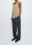 Rib Tank Top — Camel