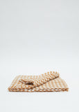 Labra Quadra Natte Scarf — Camel/White