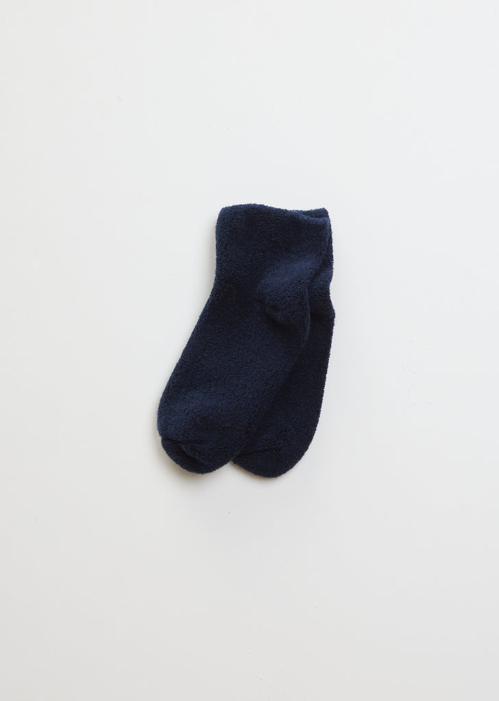 Buckle Ankle Socks — Navy