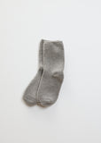 Buckle Over-Ankle Socks — Grey Melange