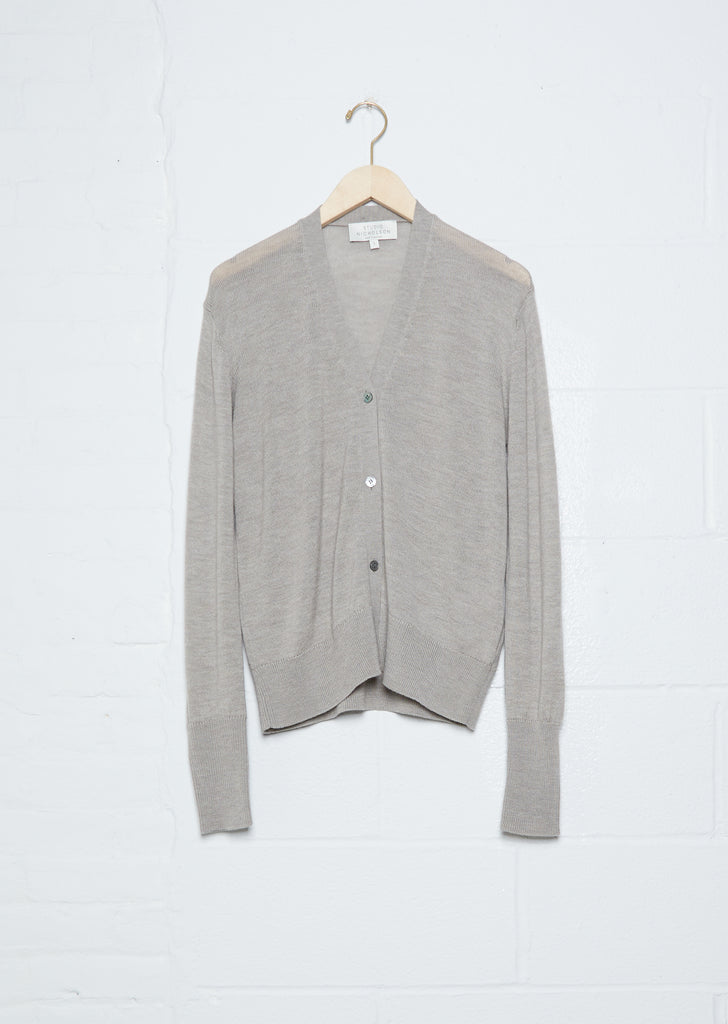 Fundo Fine Merino Wool Cardigan — Biscuit