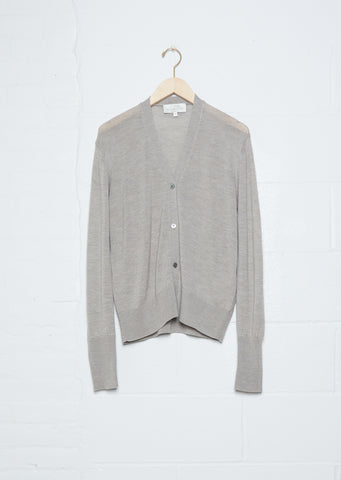 Fundo Fine Merino Wool Cardigan — Biscuit
