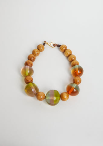 Handmade Resin and Wood Necklace