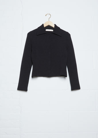 Collared Cardigan — Black