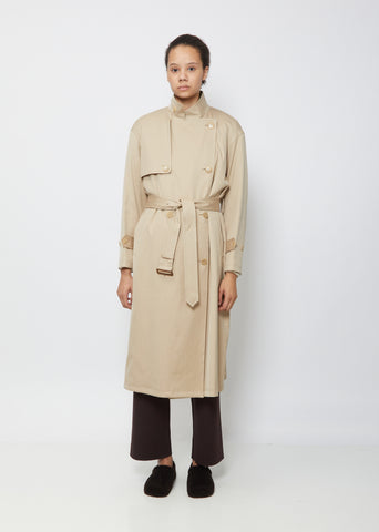 Washed Chambray Twill Coat
