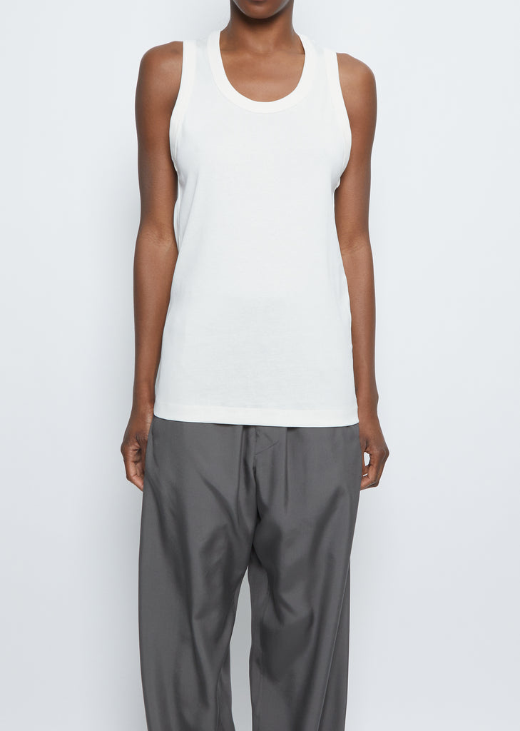 Rib Tank Top — Chalk