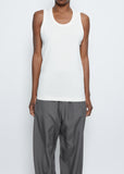 Rib Tank Top — Chalk