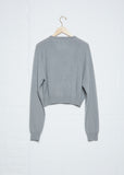 Short Boyfriend Crewneck Sweater — Stone